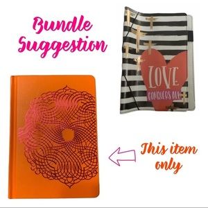 Orange Hot Pink Magenta Fuchsia Foil Mandala Journal